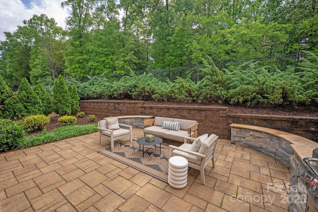 7913 Waverly Walk Ave, Charlotte, NC 28277 - view of patio with an outdoor living space