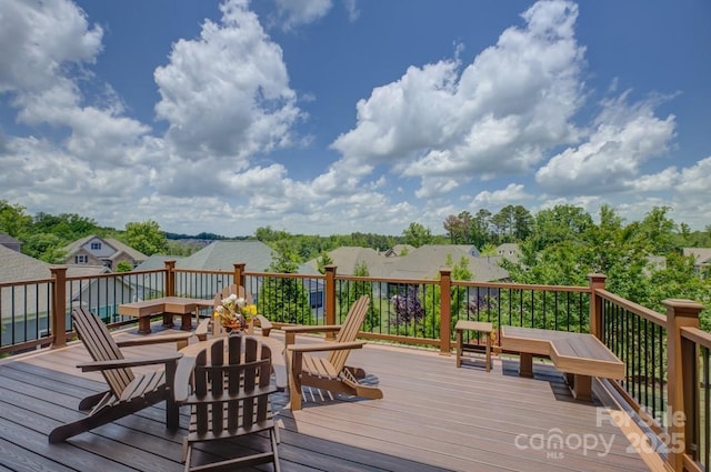 14503 Crest Ct, Charlotte, NC 28278 - view of wooden deck