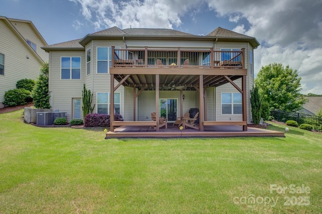 14503 Crest Ct, Charlotte, NC 28278 - back of house featuring a wooden deck