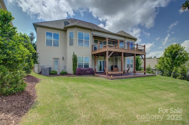 14503 Crest Ct, Charlotte, NC 28278 - rear view of property featuring a wooden deck