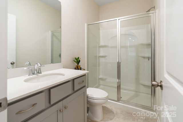 1001 Linn Cv, Waxhaw, NC 28173 - full bathroom with a stall shower, toilet, and vanity