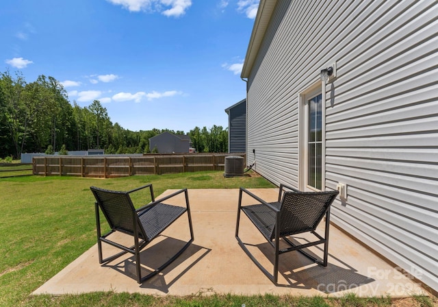 110 Browband St, Troutman, NC 28166 - view of patio featuring central AC unit