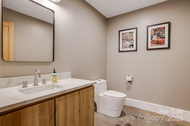 7 Bee Balm Way, Asheville, NC 28804 - half bathroom featuring toilet, vanity, and baseboards