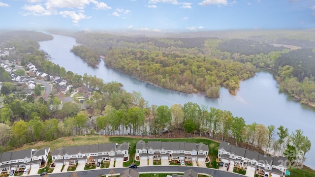 829 River Park Rd, Belmont, NC 28012 - aerial view of property's location featuring a large body of water and a heavily wooded area