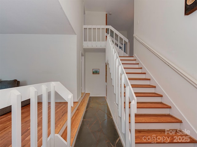 4025 Woodfox Dr, Charlotte, NC 28277 - stairway with stone finish floors
