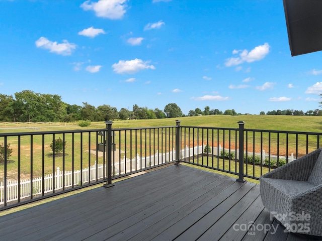 2521 Neely Store Rd, Rock Hill, SC 29730 - wooden terrace with a view of rural / pastoral area, a lawn, and view of scattered trees