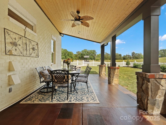 2521 Neely Store Rd, Rock Hill, SC 29730 - view of patio / terrace featuring outdoor dining space and a ceiling fan