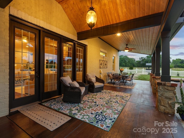 2521 Neely Store Rd, Rock Hill, SC 29730 - view of patio featuring outdoor dining area and a ceiling fan