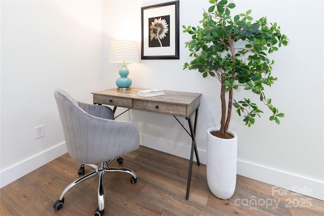 214 Hidden Creek Ln, Burnsville, NC 28714 - office with baseboards and wood finished floors