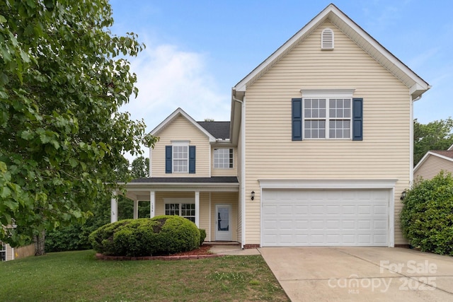 1534 Piney Church Rd, Concord, NC 28025 - traditional home with a garage, concrete driveway, and a front yard