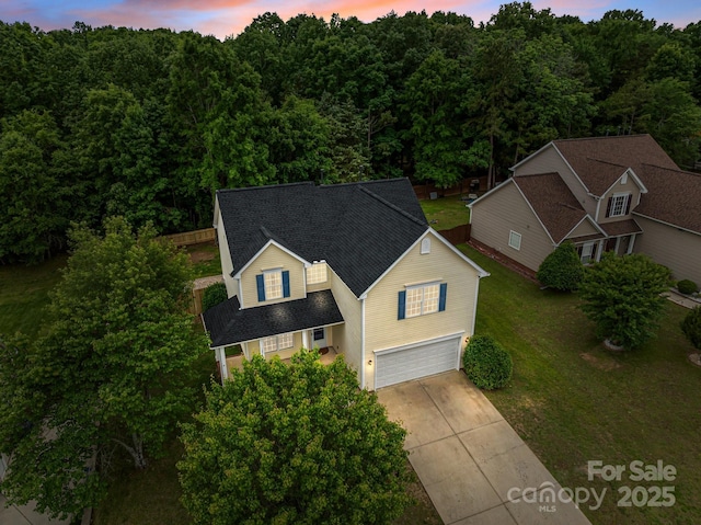 1534 Piney Church Rd, Concord, NC 28025 - view of aerial view at dusk