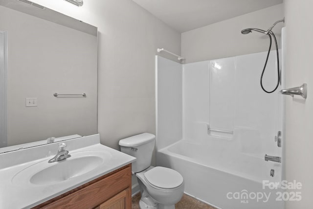 1534 Piney Church Rd, Concord, NC 28025 - full bathroom featuring toilet, vanity, tub / shower combination, and tile patterned floors