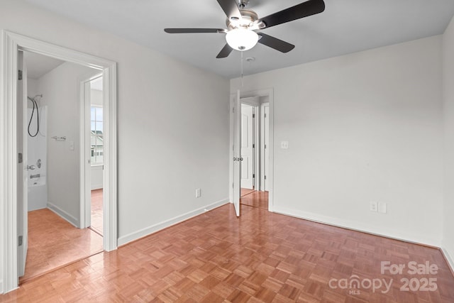1534 Piney Church Rd, Concord, NC 28025 - unfurnished bedroom with baseboards and ceiling fan