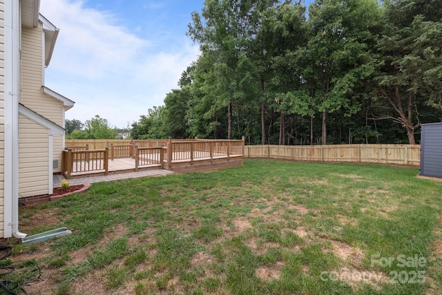 1534 Piney Church Rd, Concord, NC 28025 - view of yard with a deck and view of wooded area