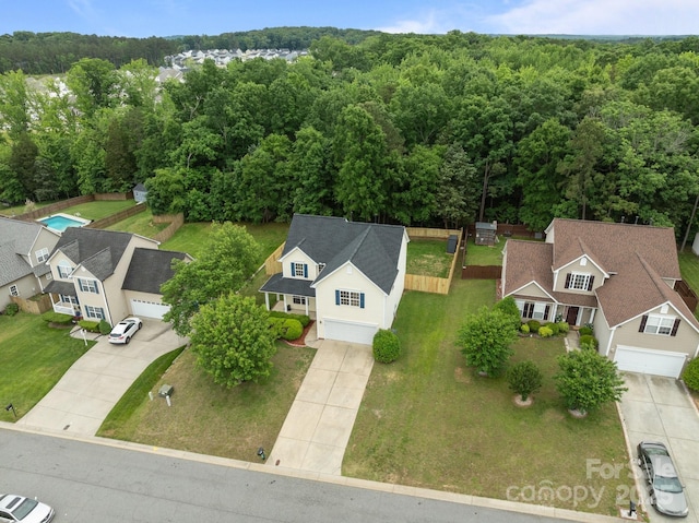 1534 Piney Church Rd, Concord, NC 28025 - aerial view of residential area featuring a forest