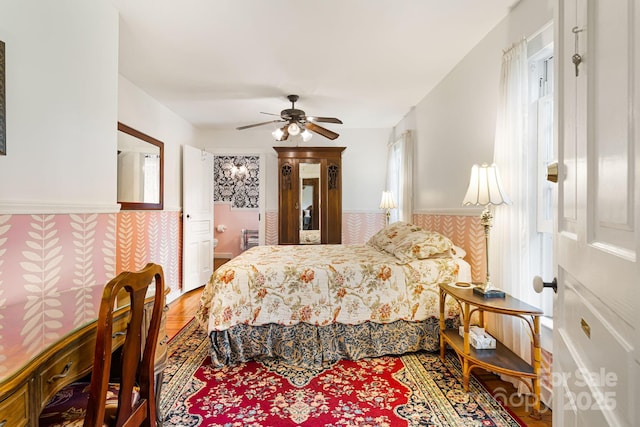 1186 US-70 Hwy, Black Mountain, NC 28711 - bedroom featuring wood finished floors and a ceiling fan