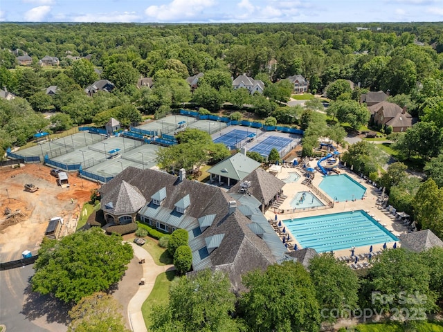 14515 Nolen Ln, Charlotte, NC 28277 - bird's eye view of a forest and a pool