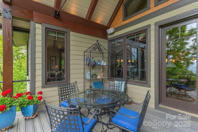 2461 Eagles Nest Rd, Waynesville, NC 28786 - porch with outdoor dining area