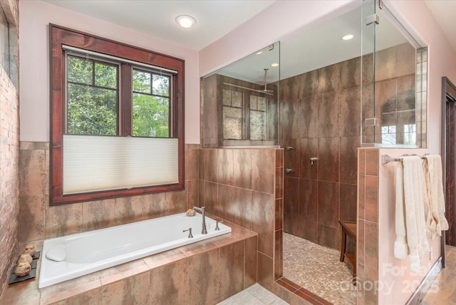 2461 Eagles Nest Rd, Waynesville, NC 28786 - full bath featuring a bath and tiled shower