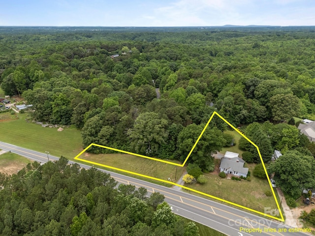 5371 Davidson Rd, Davidson, NC 28036 - aerial view of property's location with a forest and property boundaries highlighted