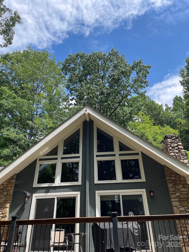 491 Mckenzie Way S, Old Fort, NC 28762 - view of side of home featuring a chimney