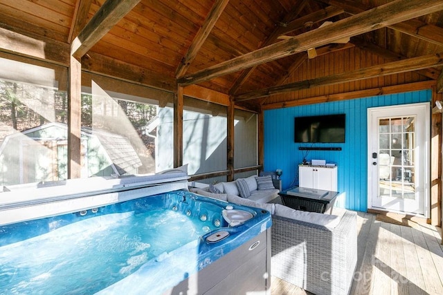491 Mckenzie Way S, Old Fort, NC 28762 - view of pool with a hot tub