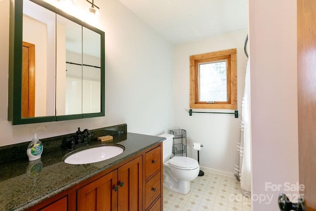 491 Mckenzie Way S, Old Fort, NC 28762 - bathroom with vanity, tile patterned floors, and curtained shower