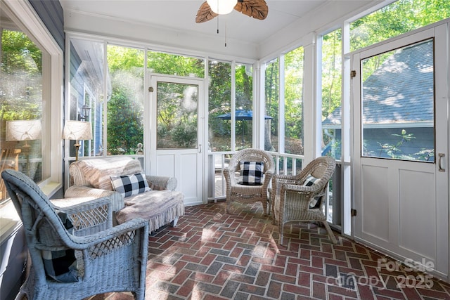 287 Anne St, Rutherfordton, NC 28139 - sunroom with a ceiling fan and healthy amount of natural light