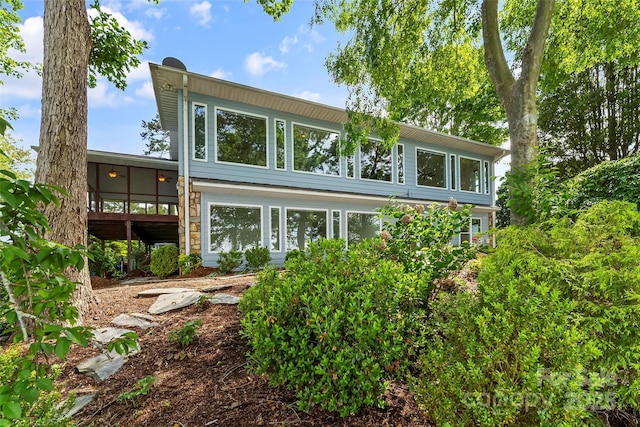 2218 Mallard Cove Dr, Nebo, NC 28761 - back of property featuring a sunroom