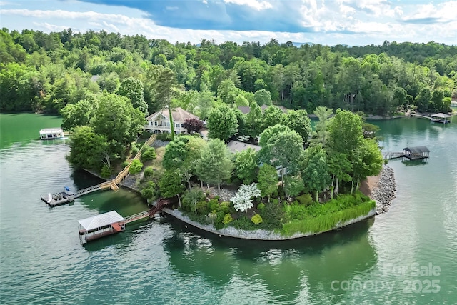 2218 Mallard Cove Dr, Nebo, NC 28761 - aerial view of a nearby body of water and a heavily wooded area