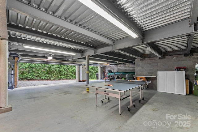 26 White Oak Rd, Asheville, NC 28803 - garage with concrete block wall