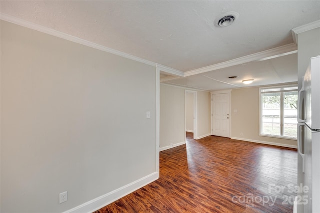 275 N Garrison Rd, Rock Hill, SC 29730 - spare room with baseboards, dark wood finished floors, and crown molding