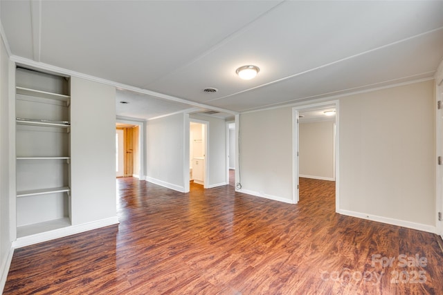 275 N Garrison Rd, Rock Hill, SC 29730 - empty room featuring baseboards, wood finished floors, and built in shelves