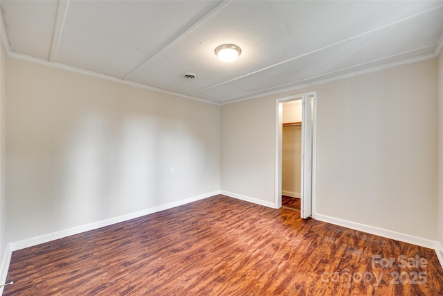 275 N Garrison Rd, Rock Hill, SC 29730 - unfurnished room with dark wood-type flooring, baseboards, and ornamental molding