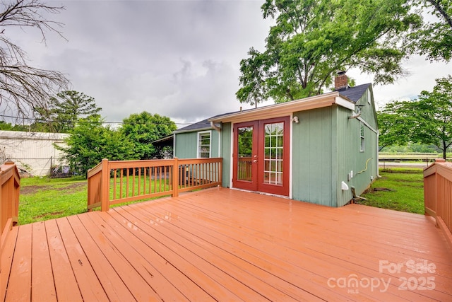 275 N Garrison Rd, Rock Hill, SC 29730 - wooden deck featuring french doors