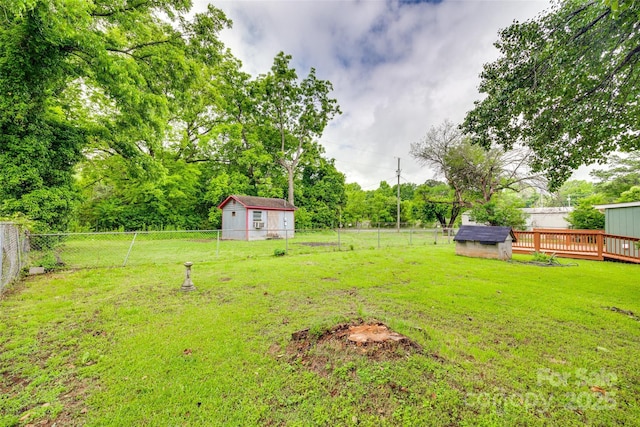 275 N Garrison Rd, Rock Hill, SC 29730 - view of yard featuring a storage shed, an outdoor structure, and a deck