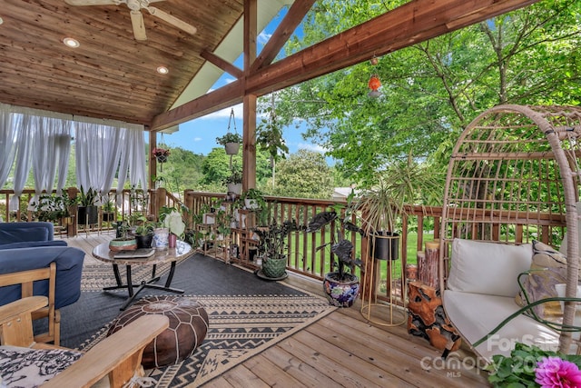 11 Chaz Ln, Candler, NC 28715 - deck with ceiling fan