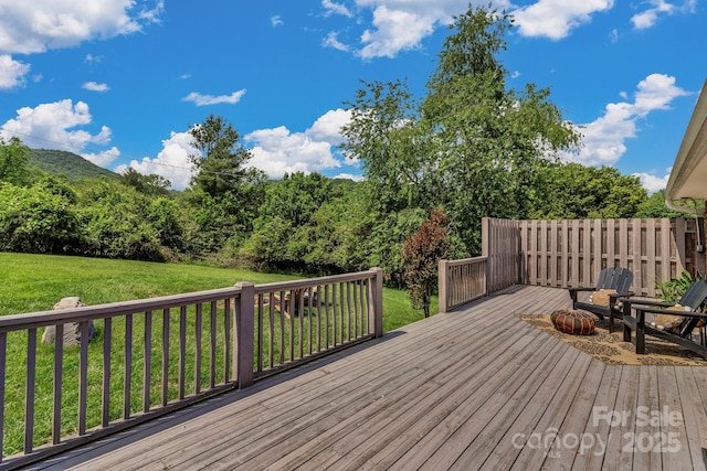 11 Chaz Ln, Candler, NC 28715 - wooden deck with a lawn