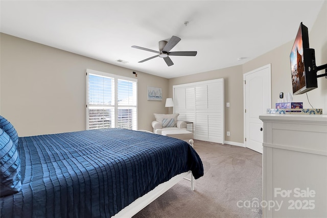 18631 Harborside Dr, Cornelius, NC 28031 - bedroom with carpet floors, baseboards, and a ceiling fan