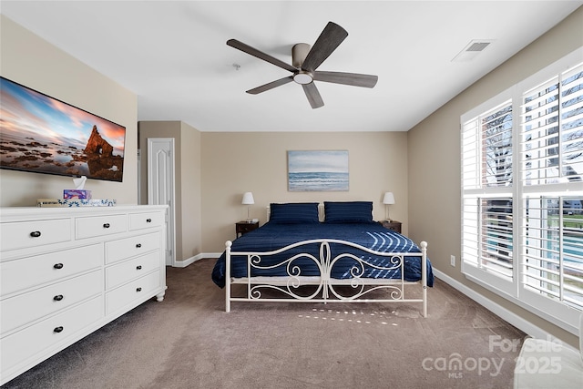 18631 Harborside Dr, Cornelius, NC 28031 - bedroom with carpet flooring, baseboards, and ceiling fan