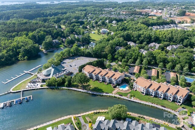 18631 Harborside Dr, Cornelius, NC 28031 - aerial overview of property's location featuring a large body of water