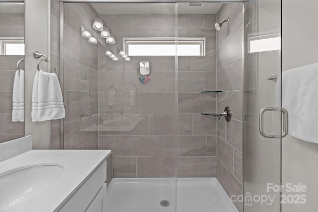 5625 Axil Ln, Charlotte, NC 28269 - full bath featuring vanity and a stall shower