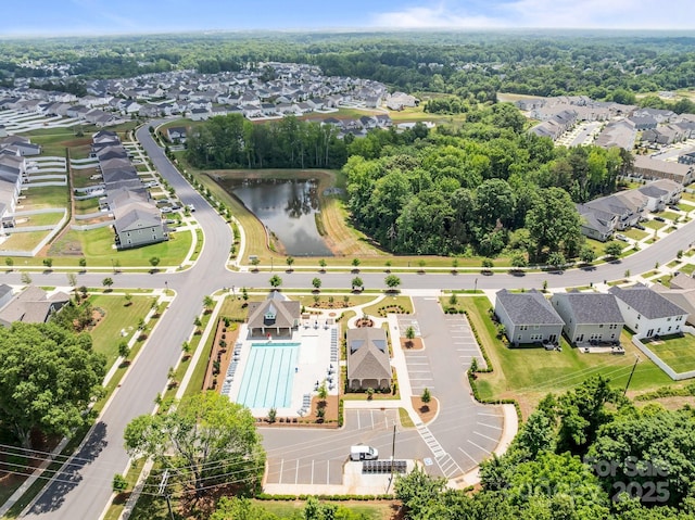 5625 Axil Ln, Charlotte, NC 28269 - aerial view of residential area featuring a pool