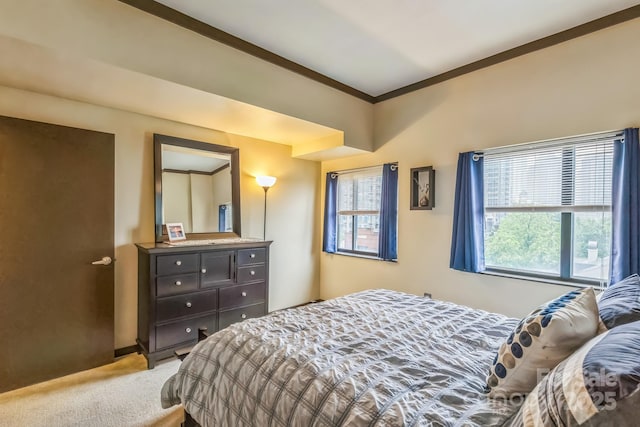 715 N Church St Unit 613, Charlotte, NC 28202 - bedroom featuring light colored carpet and ornamental molding