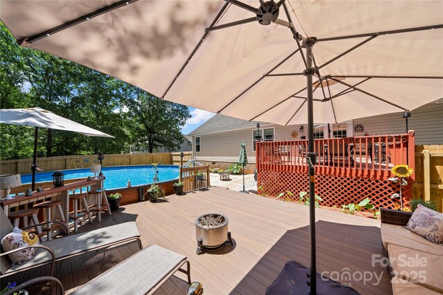 5764 Grassy Creek Rd, Denver, NC 28037 - deck featuring a fenced backyard