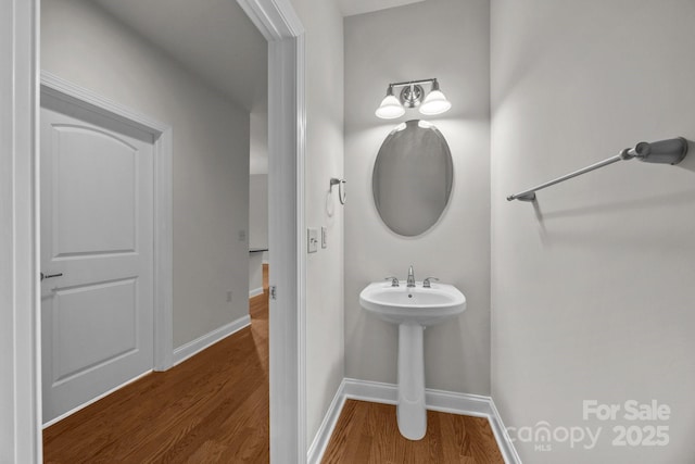 120F Steinbeck Way, Mooresville, NC 28117 - bathroom featuring wood finished floors and baseboards