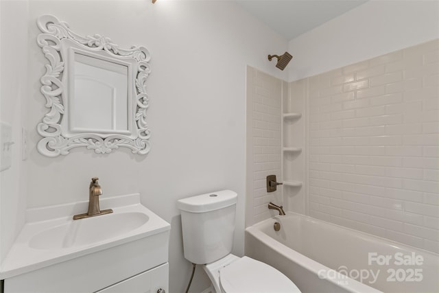 60 Valley St NW, Concord, NC 28025 - full bath with toilet, vanity, and bathtub / shower combination