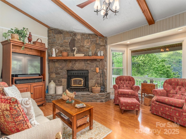 227 Soco Acres Rd, Maggie Valley, NC 28751 - living room with wood finished floors