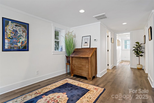 24 Browndale Rd, Asheville, NC 28805 - hall featuring wood finished floors, baseboards, and recessed lighting