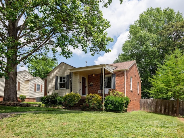 ranch-style house with brick siding